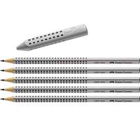 Faber-Castell Gomme triangulaire Grip 2001, keine Farbwahl, Radierer + 5 Bleistifte HB