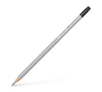 Faber Castell Crayon Graphite Grip 2001 B + Embout Gomme, Corps Triangulaire Et Ergonomique, Mine Collée