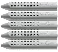Faber-Castell Grip 2001 Lot de 5 gommes triangulaires Gris