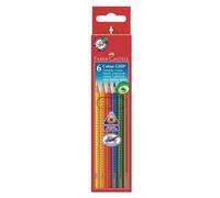 Faber-Castell Grip Bleu, Marron, Vert, Orange, Rouge, Jaune 6 Pièces