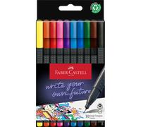 Faber-Castell Grip Finepen Étui de 10 stylos assortis - 0,4 mm