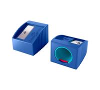 Faber-Castell Taille-crayon Grippy 181780 avec protection de coupe bleu enfant