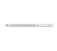 Faber-castell heft- und tafelstift jumbo grip weiá ergonomische dreikantform, soft-grip-zone, weiss lackiert, lackierung mit umw G
