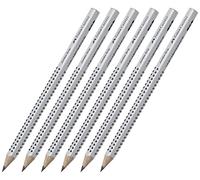 Faber-Castell Jumbo Grip 111900 Lot de 6 crayons à papier, dureté 2 = B
