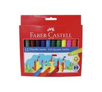 Faber-Castell Jumbo ZAMEK - Marqueur - non permanent - couleurs assorties - encre à l'eau - pack de 12
