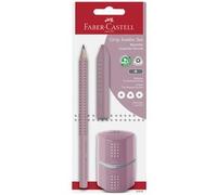 FABER-CASTELL Kit crayon de papier Jumbo GRIP, rose, blister
