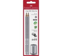 Faber-Castell Kit De 2 Crayons Grip 2001 + 1 Taille-Crayon Grip Mini Silver