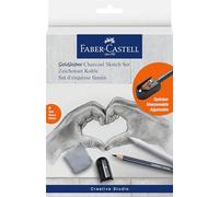 Faber-Castell - Kit de dessin Goldfaber Charcoal, 8 pièces