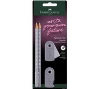 FABER-CASTELL Kit d'écriture GRIP SPARKLE, gris G