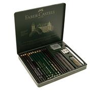 Faber-Castell Set de crayons Pitt Graphite – Boîte métal de 19 – Multicolore – 112973