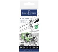 FABER-CASTELL Liner à pigments ECCO PIGMENT noir étui de 6 pièces