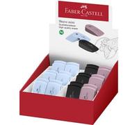 Faber Castell Lot de 1 mini gommes avec étuis, couleurs assorties