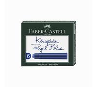 FABER-CASTELL Lot de 10 Etuis de 6 cartouches Standard effaçable Bleu royal