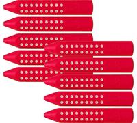 Faber-Castell - Lot de 10 gommes triangulaires Grip 2001 (rouge