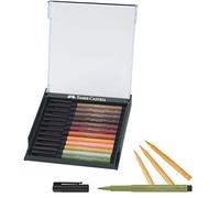 Faber-Castell 267422 - Dessinateur à l'encre de Chine Pitt Artist Pen, paquet de 12, couleurs terre
