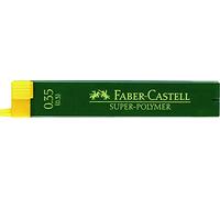 FABER-CASTELL Lot de 12 mines à crayon Super-POLYMER, diamètre de la mine : 0,35 mm, HB, jaune, couleur d'écriture : noir (12 pièces), vous recevrez 1 boîte de 12