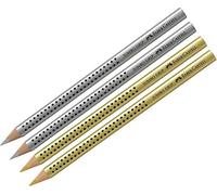 Faber-Castell - Lot de 2 crayons de couleur Jumbo Grip (doré/argenté)