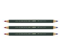 Faber-Castell 117500 - Crayon de couleur de bureau Castell Color 873, double face, rouge/bleu