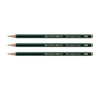 Faber-Castell Lot De 3 Crayons Papier 9000 Hexagonal Mine 2mm Hb