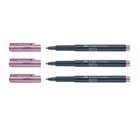 Faber-Castell Lot De 3 Marqueurs Metallics Pointe 1,5mm Violet Berry Nice