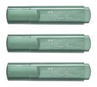 Faber-Castell Lot De 3 Surligneurs Textliner 1546 Metallic, Vert