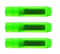 Faber-Castell Lot De 3 Surligneurs "Textliner 1546" Pte Biseautée 1 - 5 Mm Vert