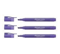 Faber-Castell Lot De 3 Surligneurs Textliner 38 Pte Biseautée Violet