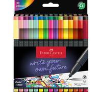 Faber-Castell Lot de 30 feutres Finepen Grip 0,4 mm