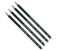 FABER-CASTELL Lot de 4 Crayons papier 9000 hexagonal mine 2mm 5B