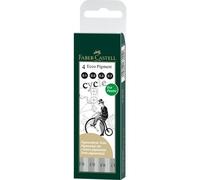 Faber-Castell Lot de 4 feutres fins Ecco Pigment - 0,1 / 0,3 / 0,5 / 0,7 mm