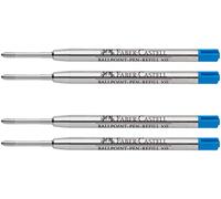 Faber-Castell Lot de 4 recharges pour stylo à bille extra larges - Bleu