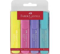 Faber-Castell Surligneurs Textliner 1546 – Pointe biseautée 1–5 mm – Pastel, étui de 4