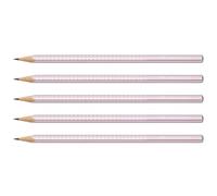 Faber-Castell Lot De 5 Crayons Papier Graphite Sparkle Rose Metallic Graduation B