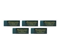 Faber-Castell Lot De 5 Gommes En Plastique Dust-Free Verte