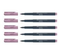 Faber-Castell Lot De 5 Marqueurs Metallics Pointe 1,5mm Violet Berry Nice