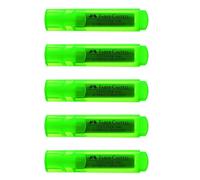 Faber-Castell Lot De 5 Surligneurs "Textliner 1546" Pte Biseautée 1 - 5 Mm Vert