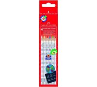 Faber Castell Lot De 6 Crayons De Couleur Avec Grip Pour Cahiers Et Tableaux