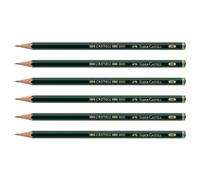 Faber-Castell Lot De 6 Crayons Papier 9000 Hexagonal Mine 2mm Hb