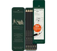 Faber-Castell Crayons Pitt Matt – graphite – Boîte de 6