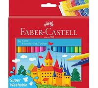 FABER-CASTELL - Lot de feutres Castle, 36 couleurs | Feutres lavables aux couleurs vives pour les enfants et l'école