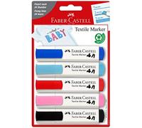 Faber-Castell Marqueurs pour textile 159520 – Lot de 5