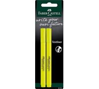 FABER-CASTELL - Lot de surligneurs 38 jaunes, 2 surligneurs | Surligneurs jaune fluo avec pointe biseautée et largeur de trait de 1 à 4 mm pour les annotations