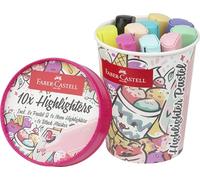 FABER-CASTELL - Lot de surligneurs Ice Cream Cup, 10 surligneurs | Surligneurs aux couleurs fluo et pastel avec pointe biseautée pour des marques de 1 à 5 mm