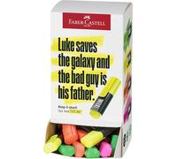 FABER-CASTELL - Lot de surligneurs TXTLNR, 60 surligneurs fluo | Surligneurs compacts à pointe biseautée et 4 couleurs néon vives, mini-surligneurs pour enfants et adultes