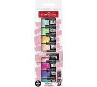 Faber-Castell Surligneurs TXTLNR 154218 – Set de 8 marqueurs pastels pour enfants et adultes