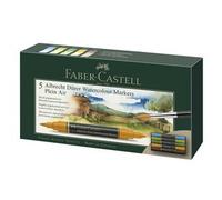 Faber-Castell - Marqueurs aquarelle Albrecht Dürer 160309 - Lot de 5 - Double pointe - Multicolore