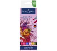 6 Feutres - Dessin - Faber-Castell - Goldfaber Aqua - Double Pointe - Fleurs