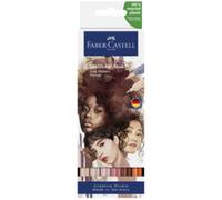 Faber-Castell 164523 - Goldfaber Aqua Dual Marker, Portrait, avec pointe pinceau et pointe Fineliner, étui de 6 pièces