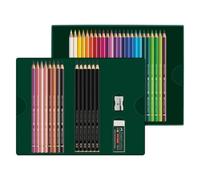 Faber-Castell – Coffret Crayons Polychromos et Pitt Graphite Matt – 40 pièces