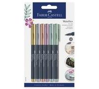 FABER-CASTELL Marqueur Metallics, sur carte blister de 6 G
